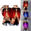 Stylish Women Christmas Tree Tops Long Sleeve Casual Xmas Pullover T Shirt Blouse