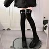 Cute Printed Socks Long Tube Knee Socks Jk Thigh Socks Japanese Two-Dimensional Black Stockings High Tube Socks