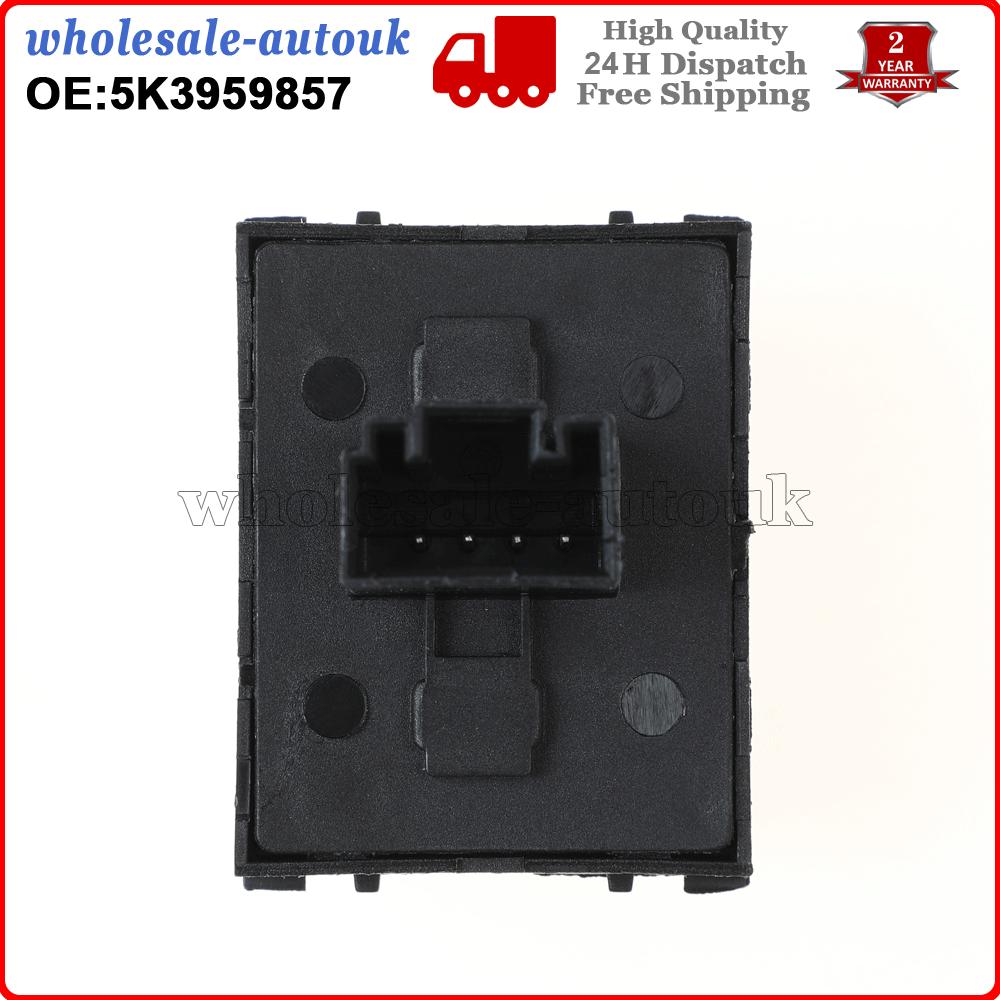 2PCS Window Switch Button For VW Golf Seat Altea Driver Side 5ND959855 5K3959857