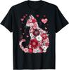 Happy Meowentine's Day Funny Girls Cat Valentines Day Women T-Shirt