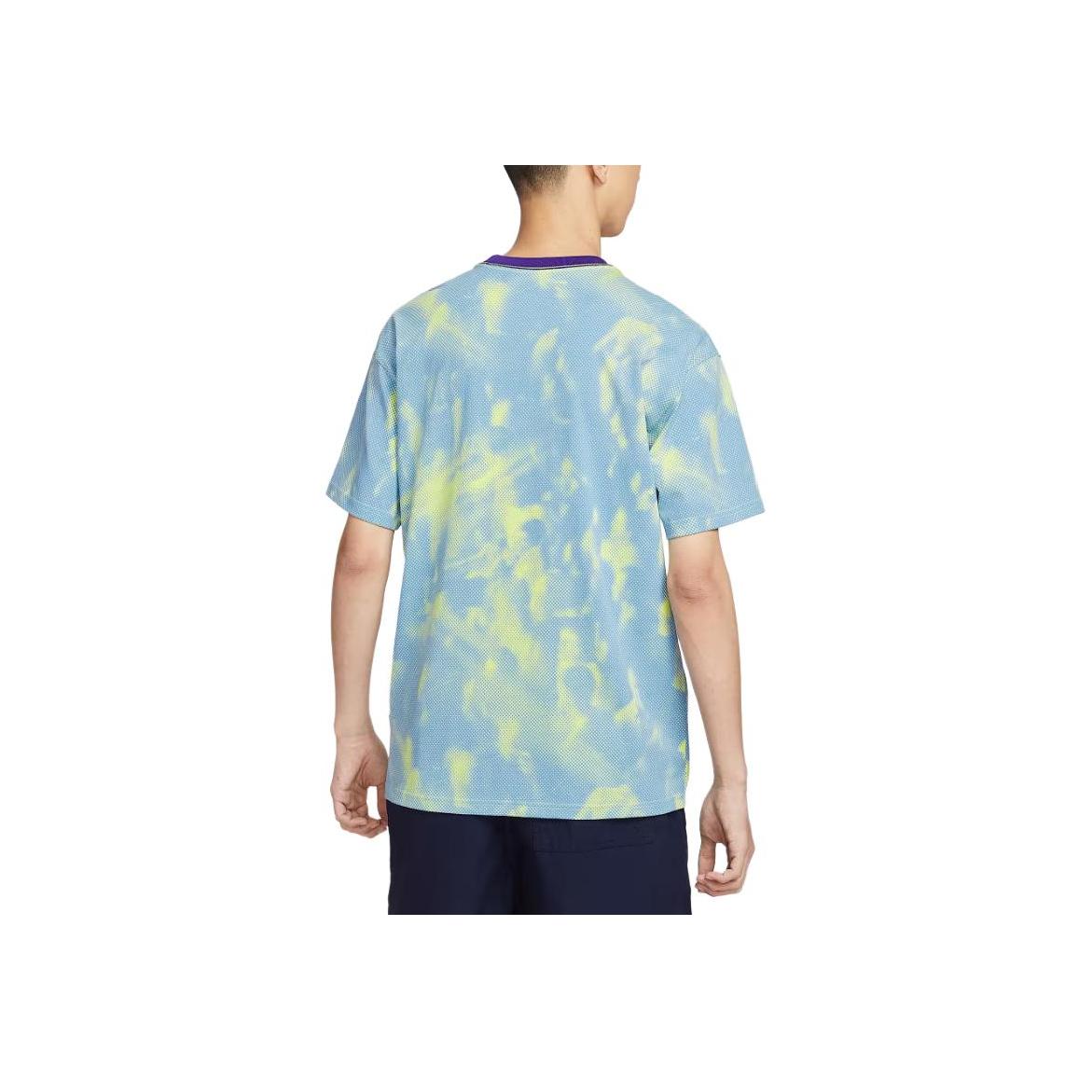 

Nike Пуловер свободного кроя с круглым вырезом, футболка с коротким рукавом, мужской топ, синий HJ0765-736 XXL