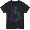 Neon Outline Basketball Dunker Graphic T-shirt
