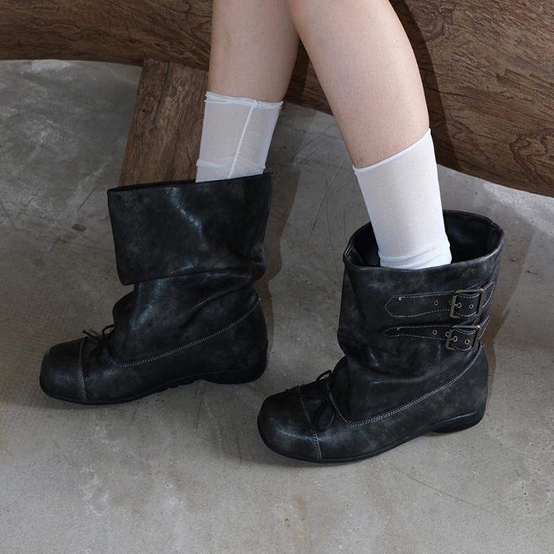 Women Ankle Boots Fashion Designer Punk Boots Winter Woman Chelsea Boots Trend New Buckle Gladiator Motorcycle Botas
