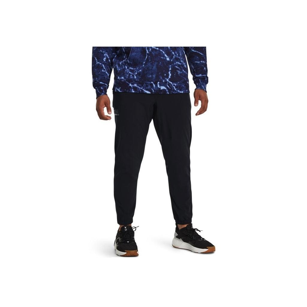 Under Armour Unstoppable Solid Color Elastic Waist Cuffed Sports Pants Men bottoms Black 1380102-001