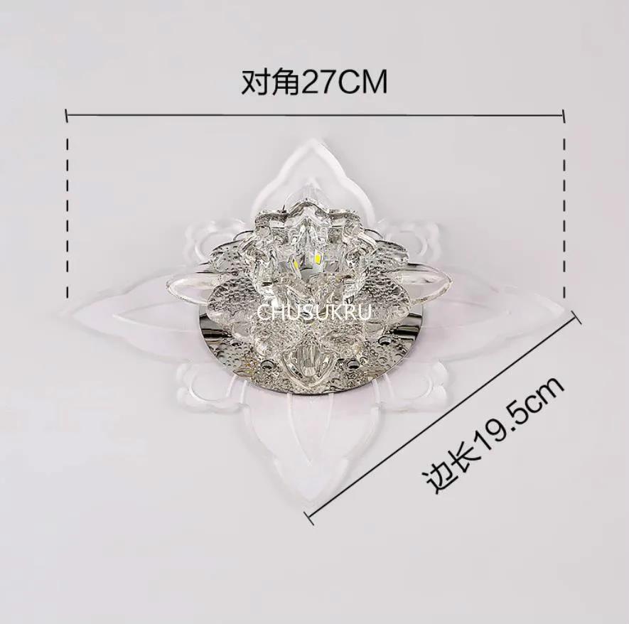 European Modern Minimalist Living Room Spotlight Led Crystal Aisle Corridor Porch Acrylic Creative Entrance Hall Light LX101601