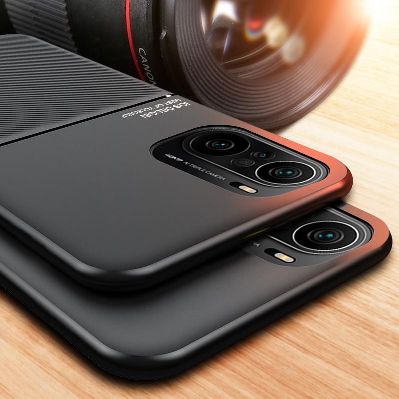 Pro Poko Poxo Pocco Little F4 Pouzdro Magnetický držák do auta Kožené Pouzdro na telefon Pro Xiaomi Poco F 4 F4 5G Měkký silikonový zadní kryt