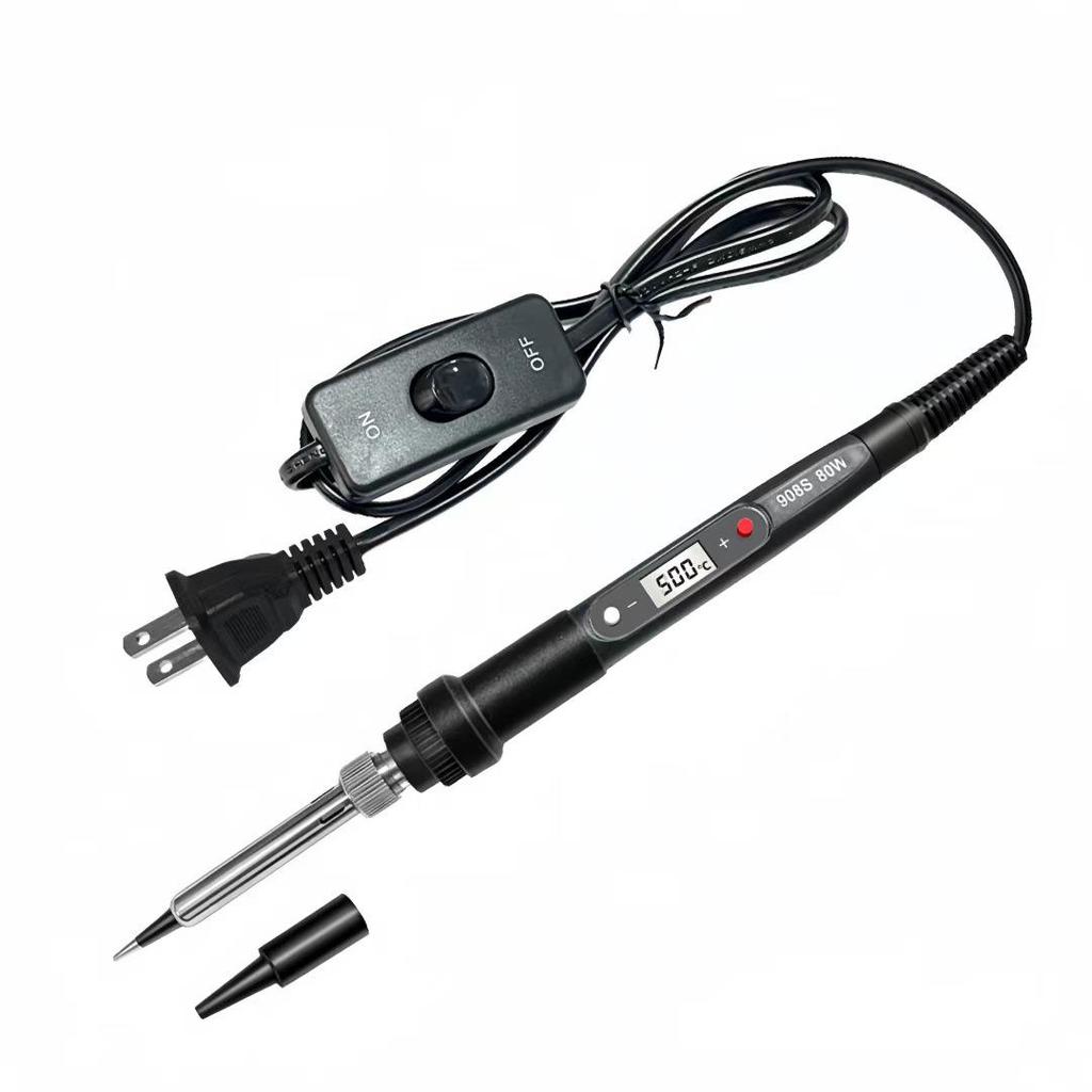 60W Adjustable Temperature Digital Soldering Iron Set - Household 80W Welding Repair Tools