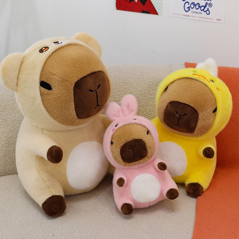 Turn Capybara Plush Toy Cute Cartoon Rabbit Girl Children Birthday Gift Doll