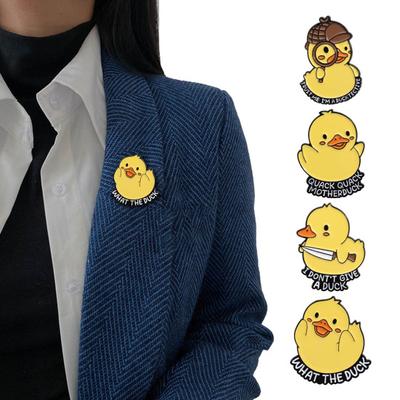 Cartoon Eendenkuiken Badge Dierlijke Sieraden Legering Broche Hoed Sjaal Tas Revers Decoratie Speld Verjaardag Afstuderen Kerstcadeau