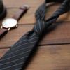 7CM Width Grey Striped Neckties Formal Business TR Cotton Neck Ties For Men Classic Black Red Soft Tie Meeting Tuxedo Cravat