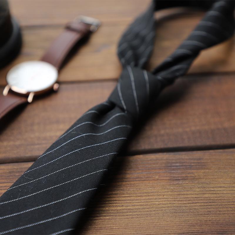 7CM Width Grey Striped Neckties Formal Business TR Cotton Neck Ties For Men Classic Black Red Soft Tie Meeting Tuxedo Cravat