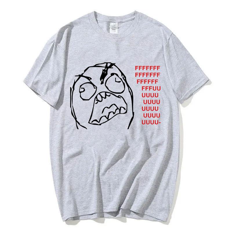 Rage Guy Funny Meme Tshirt Male Fashion Brand Tshirt Unisex Women Casual Oversized Pure Cotton Tees Unsiex Vintage Short Sleeve