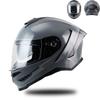 Full Face Motorcycle Helmet ABS Material Dual Lens Ventilated Anti-Fog Adult Riders All