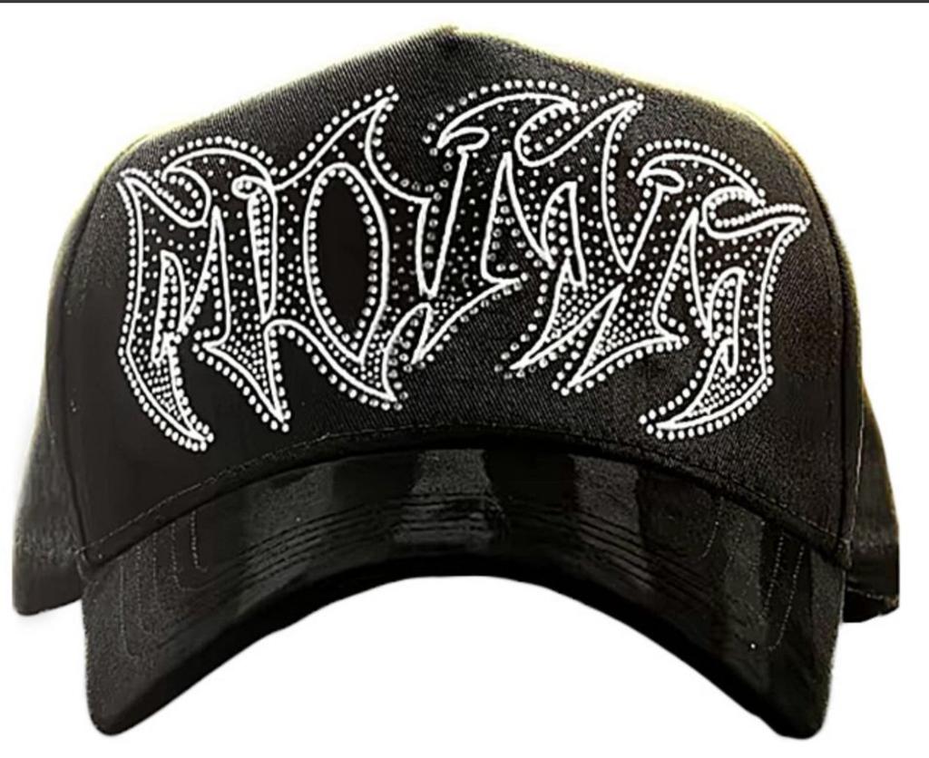 Wholesale Yo No Pesco Star Satin Lined Terry Dobby Embroidered Bling Sports Cap 5 Panel Rhinestone Brim Baseball Caps Barbas