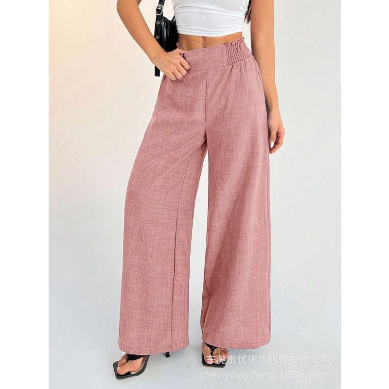 BITCED Women's Fashion Casual Solid Color Print Pants & Capris