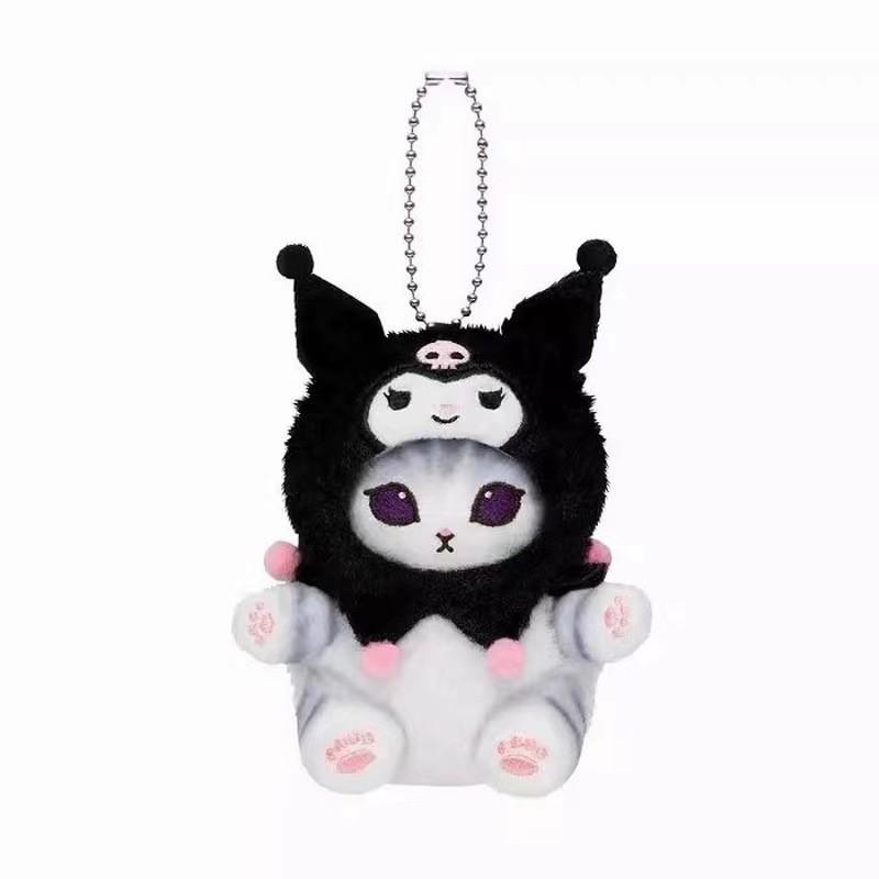 Adorable Shark Cat Collab Plush Toy Featuring Kuromi Melody And Cinnamoroll 12cm
