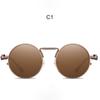 [Customized] Punk style sunglasses men's personalized spring metal glasses legs sunglasses round frame glasses sunglasses