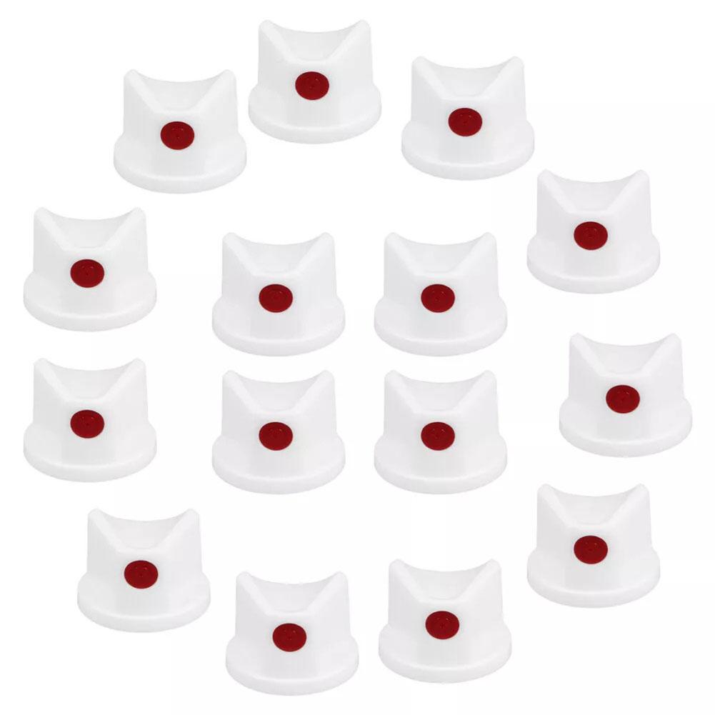 20Pcs Spray Paint Cap Plastic Spray Nozzles White Spray Paint Replacement Cover For Graffiti Street Art Bottle