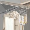 10/16 Clips Sock Drying Rack Wall-Mounted Stainless Steel Underwear Drying Rack Durable with Detachable Clips