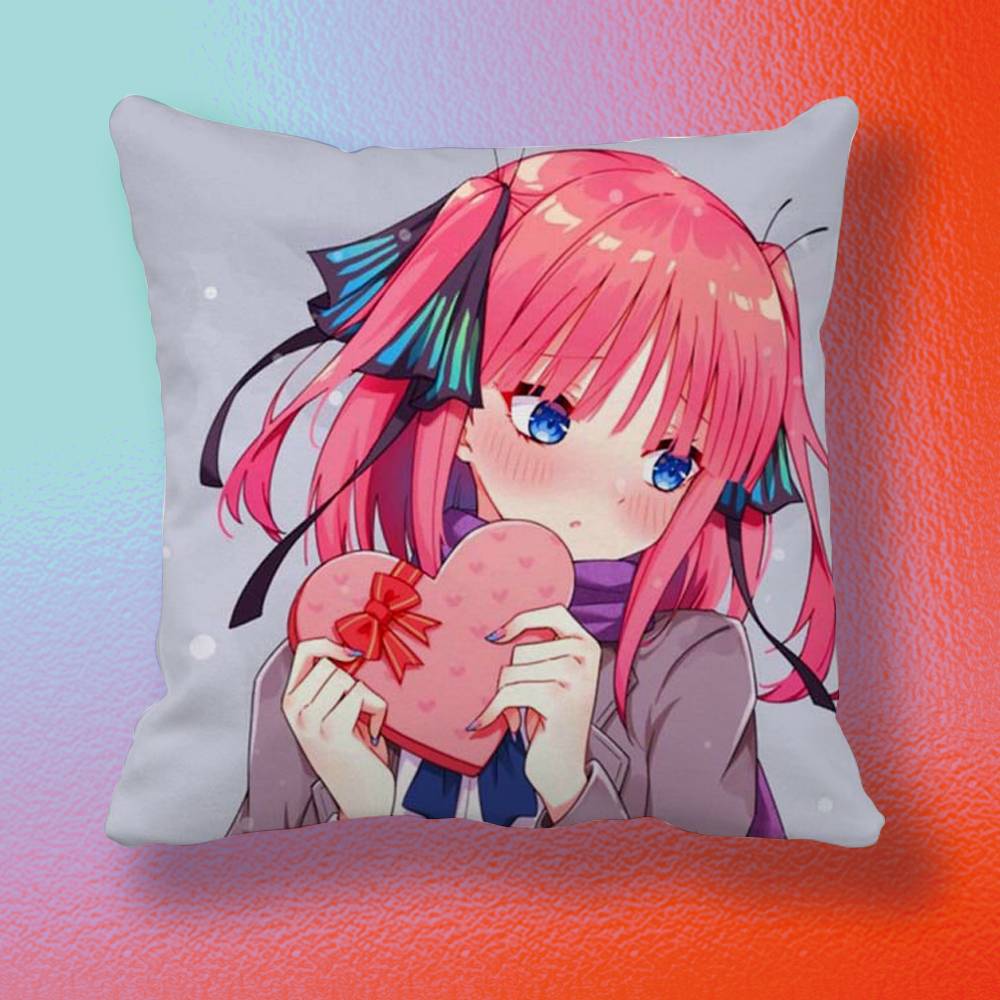 NNino NNakano Anime  Pillow cover Soft Microfiber Pillowcase Home Sofa Decor Surprise Decorative printed