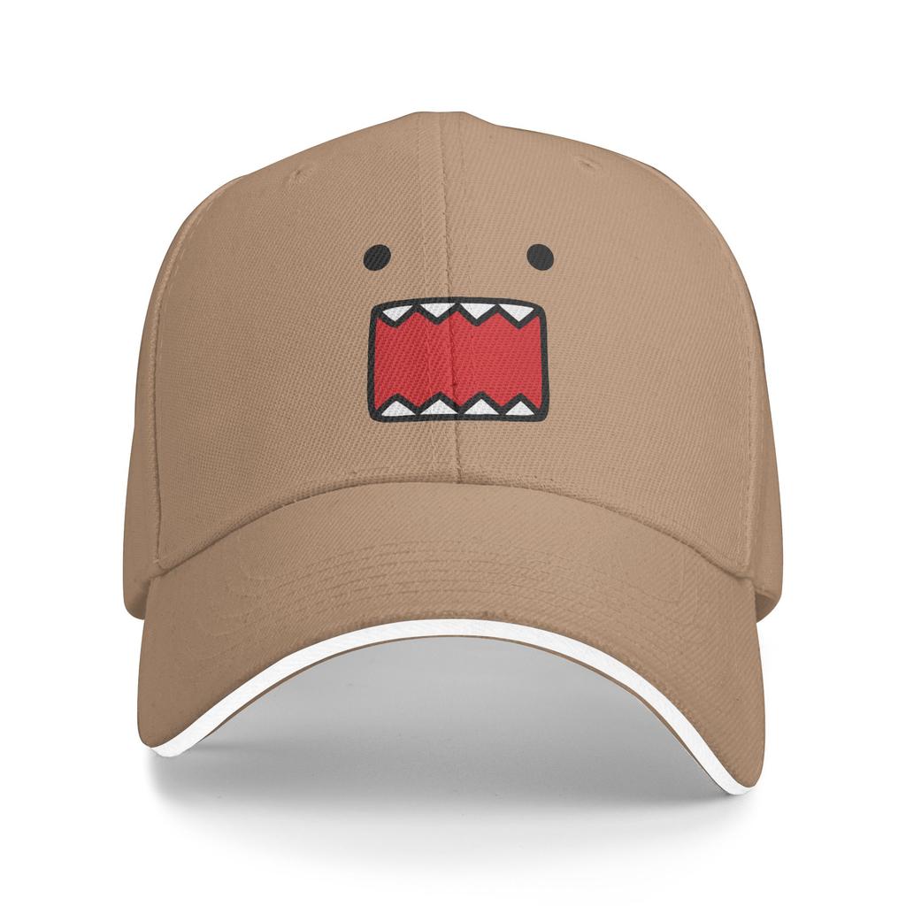 Domo Kun Doll Face Sandwich Baseball Cap Casual Polyester Cute Funny Snapback Cap For Men Women Outdoor Unstructured Soft Hats