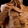 Chińska Klasyczna Rzeźbiona Statua z Litego Drewna Guan Gong i Antyczna Figurka Dekoracja do Salonu i Biura