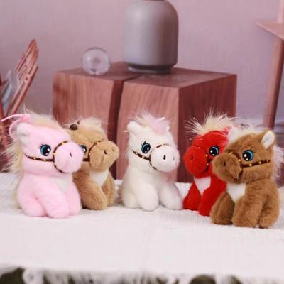 Sitting Foal Pendant Year of the Horse Mascot Plush Doll Backpack Pendant Doll Keychain for Children