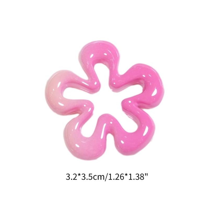 Gradient Hollow Flower Pendant Necklace Y2K Choker Collar Necklace Clavicle Chain Neckband Party Jewelry for Women Girls