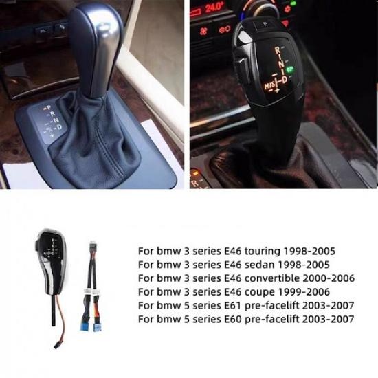 F30 Style LED Gear Shift Knob Upgrade Trim For BMW 5 Series E60 E61 2003-2007