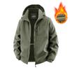 Men's Detachable Hat, Winter Cotton Coat, Thick Cotton Jacket with Plush Insulation, Warm Cotton Coat, and Cold Resistant Men's Jacket