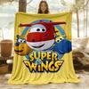 1pc Super Wings Outdoor Blanket Lightweight Flannel, Soft & Warm, All-Season Use for Sofa, Outdoor, Camping, Living Room012