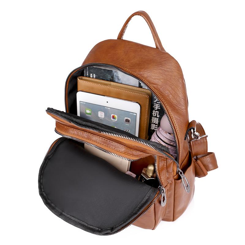 High Quality Youth PU Leather Backpacks For Teenage Girls Female School Bag  Backpacks  New Fashion Woman Backpack