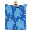 Sesame Street Cartoon Blanket Flannel Spring/Autumn Elmo Friends Breathable Warm Throw Blanket for Sofa Travel Bedspreads