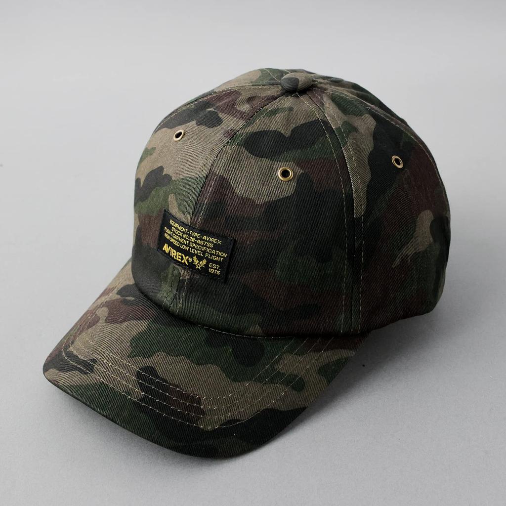 AVIREX Militär-Tag Baseball Camouflage 6-Panel Kappe, Herren Low-Profile