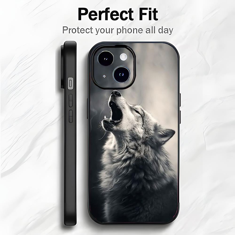 Animal The Wolf Howl Art Phone Case Phone Case Soft Packaging Lightweight For iPhone17 16 15 14 13ProMax