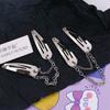 Zinc Zinc Alloy Toy BB Clip Women Hair Accessories Cool Cross Barrette Korean Style Hairpin Punk Hair Clip