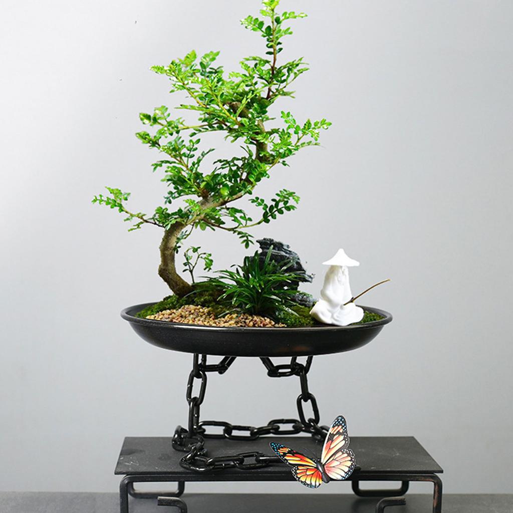 Iron Chain Suspended Flower Pot Metal Flower Container Organizer Accessory for Festival Holiday New Year Party Supplies
