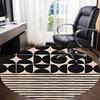 1pc Black and White Abstract Pattern Office Round Area Rug,  Mat Suitable For Office, Under Office Chairs Bedroom Living Room Home Decor, Room Deco