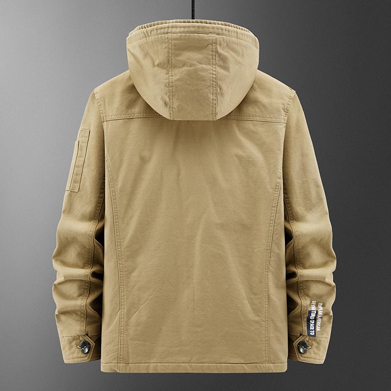 Thick Fleece Coat Man Military Pockets Outdoor Parkas Hiking Climbing Tactical Outerwear Men's Winter Hooded Cotton Jackets