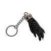 Stylish Men Keychain Crocodiles Skin Miniature Claw Pendant for Keys and Accessories Fashionable Key Chain Accessory