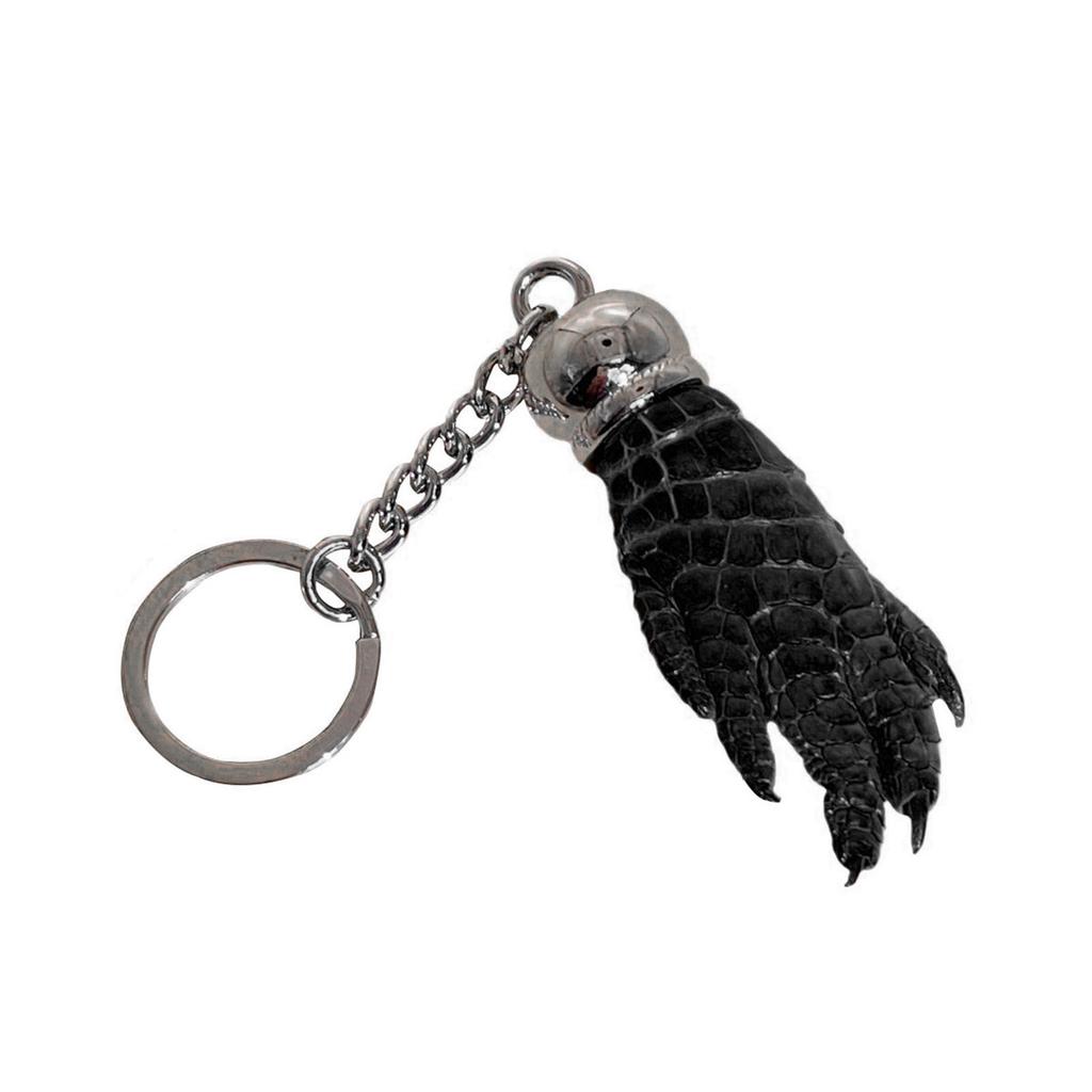 Stylish Men Keychain Crocodiles Skin Miniature Claw Pendant for Keys and Accessories Fashionable Key Chain Accessory