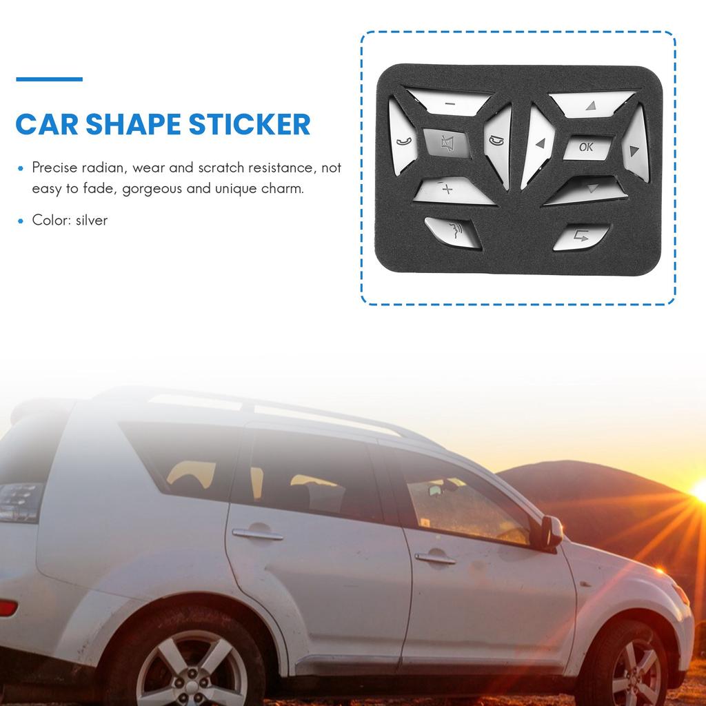 Steering Wheel Button Switch Trim Cover Sticker For Mercedes Benz A B C E Ml Gl Cla Gla Glk Sl Slk Class W176 W246 W212