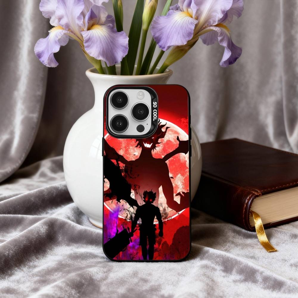 Anime Cool A-Asta B-Black C-Clover  Phone Case For iPhone17,16,15,14,13,12,11 Plus,Pro Max Black Candy Silver Phone Case