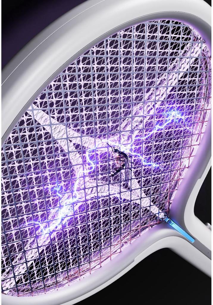 Wall-Mounted 3-in-1 Purple Light Electric Mosquito Swatter: Handheld, Electric Shock, Insect Attracting Killer Lamp