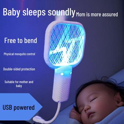 Electric Mosquito Killer Lamp: Dual-Function Purple Light Lure & Household Repellent for Portable Outdoor Protection.