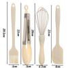 4Pcs/Set New Heat Resistant Cooking Utensil Set Non-Stick Rice Soup Spoon Baking Scraper Spatula Spoon Set Cooking Tools