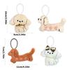 Dog Shaped Plush Bag Charm Keyring Soft Stuffed Animal Keychain Shopping Bag Charm Fashion Accessories for Everyday Use