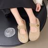 Thick-soled heightening Birkenstocks New Year's autumn with skirts Mary Jane single shoes Doudou shoes