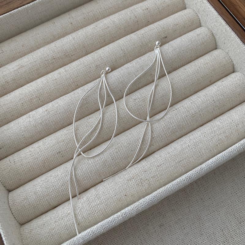 Fashion Jewelry Snake Bone Chain Tassel Stud Earring for Women 18K Gold Plated 925 Sterling Silver Earring Piercing Jewelry