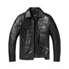 Chinese Size Men Leather Jacket Uncoated Goatskin Leather Soft Slim Spring Autumn